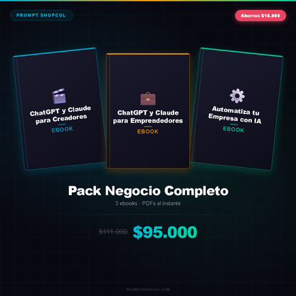 Pack Negocio Completo — Emprendedores + Creadores + Automatizar